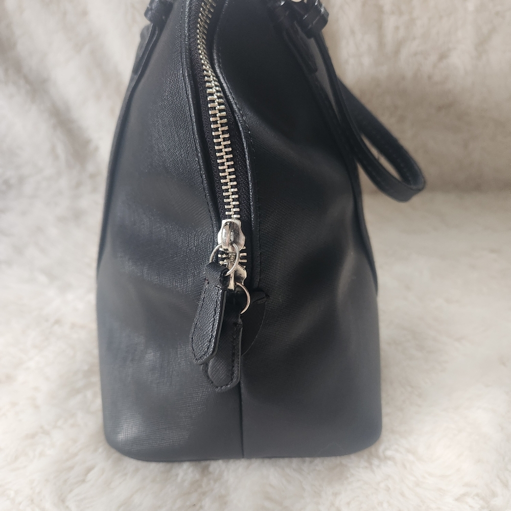 Coach Black Peyton Leather Cora Domed Satchel - Picture 4 of 16